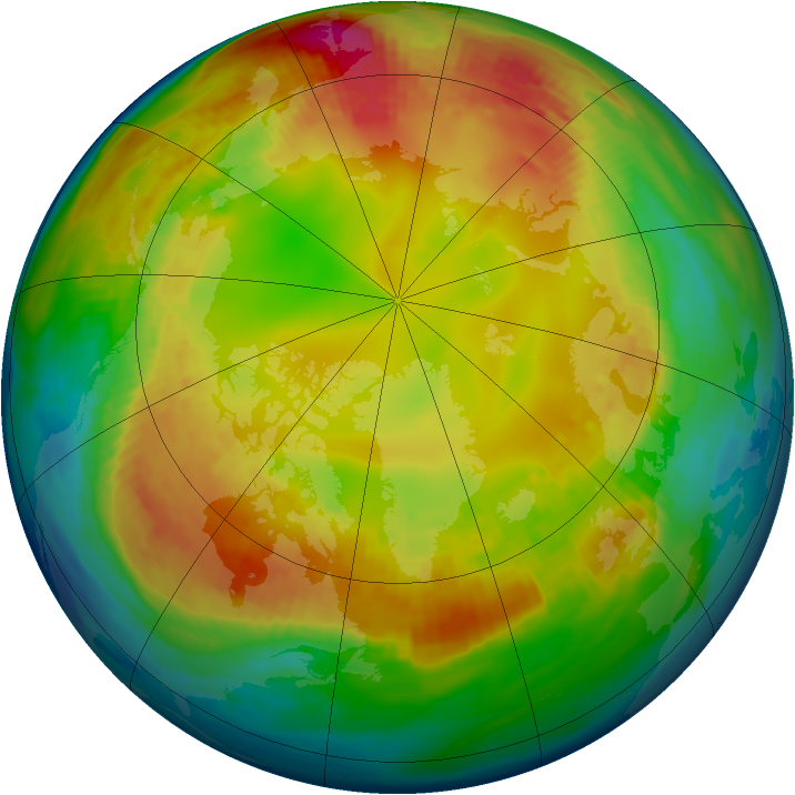 Arctic ozone map for 04 February 1988